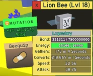A Bandage equipped to a Lion Bee.