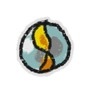 Hivesticker yellow swirled marble