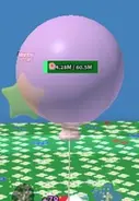 A pink balloon summoned by a player.