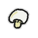 Hivesticker white button mushroom