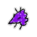Hivesticker purple pointed critter
