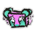 The Glowering Gummy Bear Sticker.