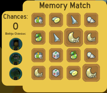 Memory Match Bee Swarm Simulator Wiki Fandom - how to get badges in roblox bee swarm simulator