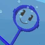 The Bubble Wand on the Blue HQ with a face.