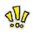 Hivesticker triple exclamation