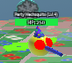 A Party Mechsquito hovering over a field.
