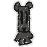 Hivesticker stretched head bear