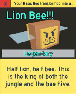 Lion Bee Bee Swarm Simulator Wiki Fandom - roblox bee swarm simulator lion bee