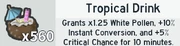 A Tropical Drink inside the player’s inventory.