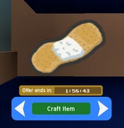 A Bandage in Dapper Bear's Shop able to be crafted.