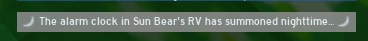 “🌙 The alarm clock in Sun Bear’s RV has summoned nighttime... 🌙”