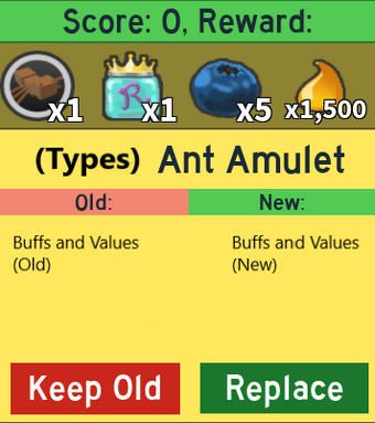 Amulet Bee Swarm Simulator Wiki Fandom - roblox bee swarm sim ant challenge