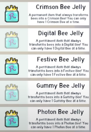 Five Event Bee jellies.