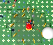 The ring of honey tokens when hit by a coconut.