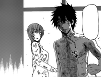 Oga breaks free from his bonds.