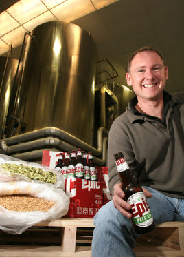 The founder in the Epic Brewery.