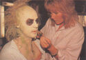 Ve Neill applys Keaton's make-up