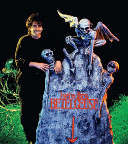 Burton on the set of Beetlejuice.