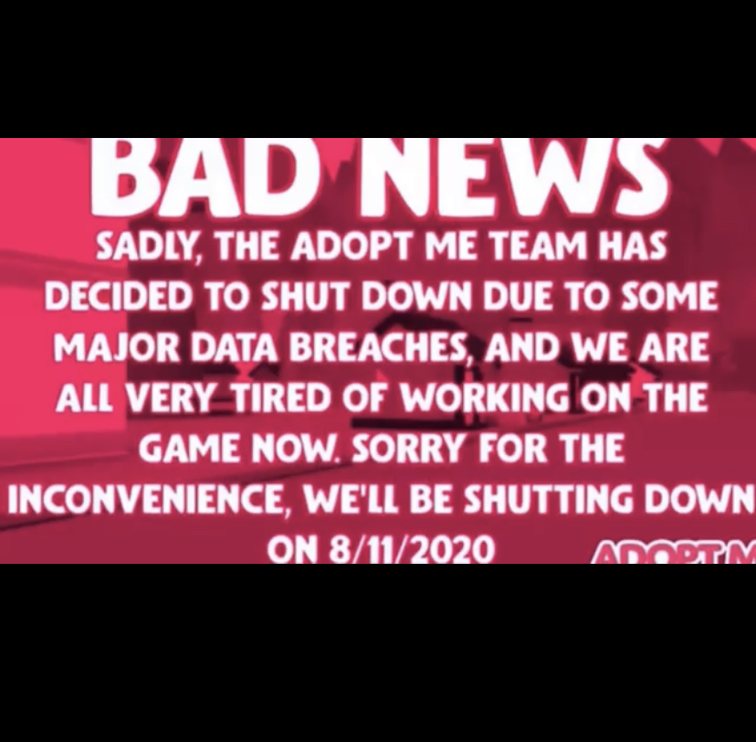 Attention This Is Important Fandom - roblox shut down adopt me