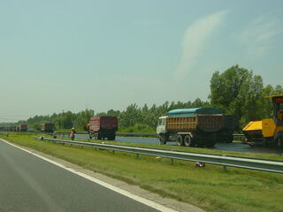 Roadworks near the 6th Ring Road.