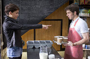 Alex and Hal in the Cafe.