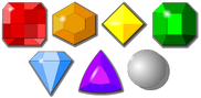 The gems as they appear in the Flash version.