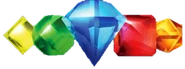 Promotional render of the gems, seen on various box arts