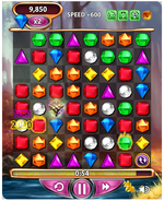 Step One - A potential LHR board, observe the Orange gems to the right of the existing Hypercube at centre-left.