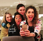 The girls taking a selfie