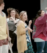 Katlyn Carlson in rehearsal