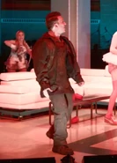 Rich chilling with Brooke in the background