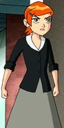 Gwen as a pilgrim in A Change of Face (no hat)