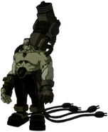 Dr. Viktor fused with a machine in the Original Series