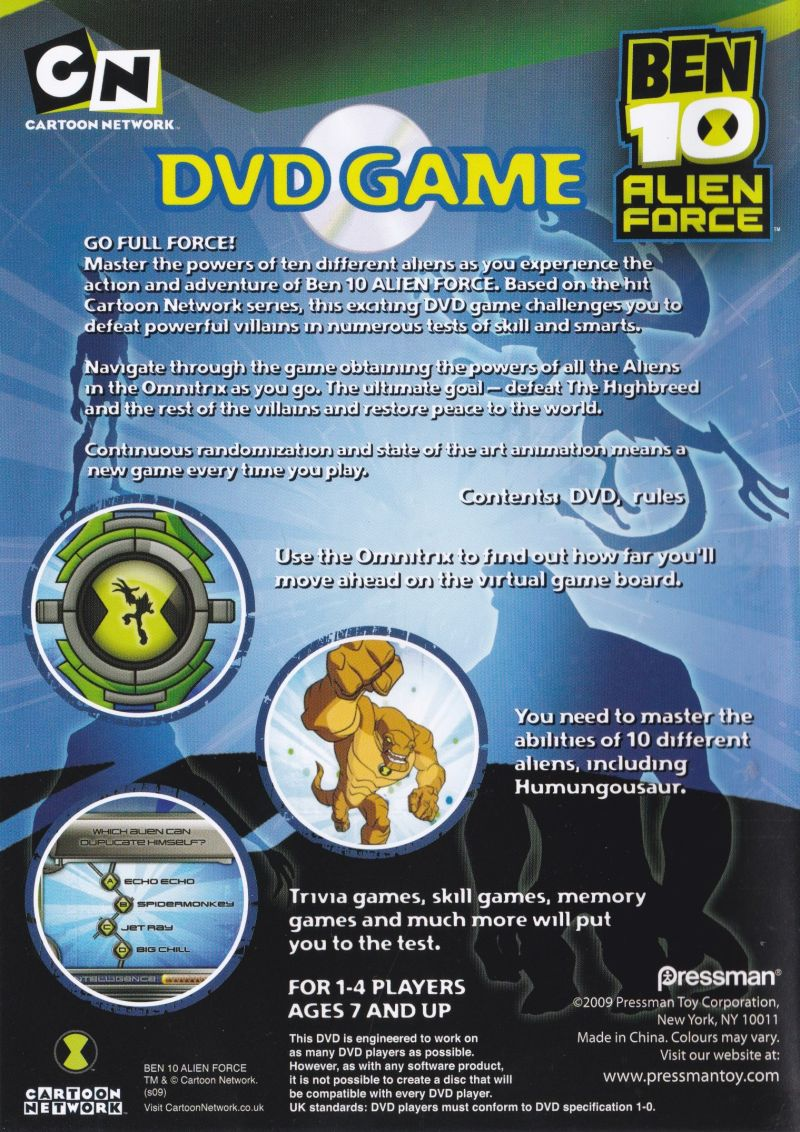 Ben 10 Alien Force Dvd Game Gallery Ben 10 Wiki Fandom