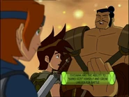 Ishiyama has the ability to "sumo-size" himself and grow larger for battle