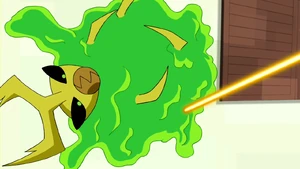 Atrapado en su propio plasma.