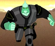 Tetrax without his helmet and his armor retracted to his arms in the original series