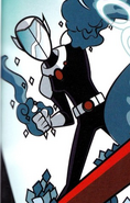 Elena in the Plumber outfit and mask