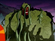 Four Arms disguised as a lake monster in The Krakken