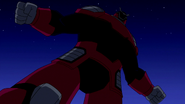 A red Techadon robot in Alien Force