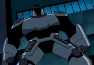 A silver Techadon Robot in Ultimate Alien