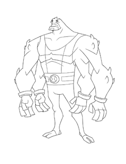 ben 10 omniverse coloring pages of four arms