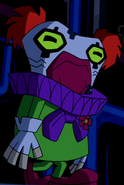 Driba as a zombie clown