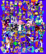 Cartoon Network promo depicting Driba alongside Malware, Sheelane, Professor Paradox and Blukic.