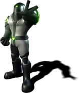 Tetrax with his helmet in Destroy All Aliens