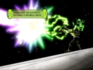 Transylians' bio-electricity discharge is naturally green