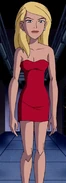 Jennifer in a strapless red dress in Catch a Falling Star