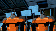 Orange Techadon robots in Omniverse