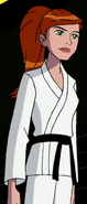 Gwen in her karate uniform in Alien Force and Ultimate Alien