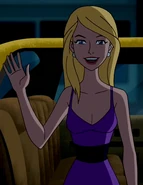 Jennifer in a violet dress in Hero Time